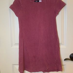 BDG Maroon casual T-Shirt Mini Dress